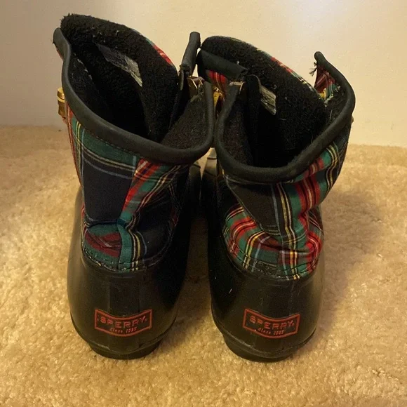 Sperry x J. Crew Duck Boots Plaid Tartan Size 9 - Picture 6 of 9